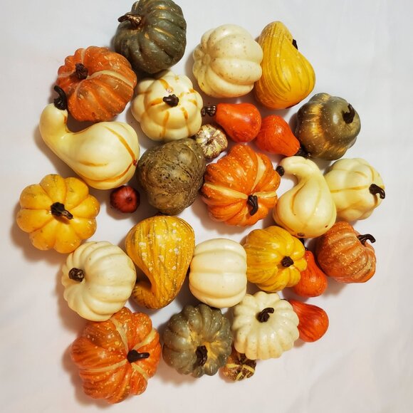 Lot of (27) Assorted Faux Rustic Fall Harvest for Your Autumn Display - Picture 2 of 7